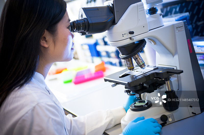 科学家使用显微镜图片素材