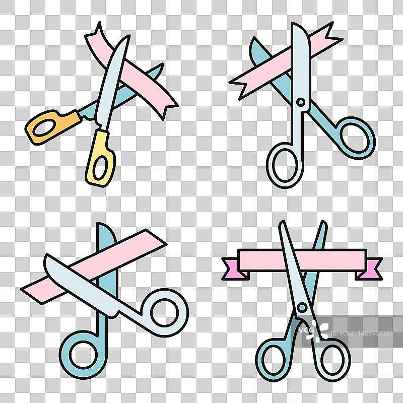 绸带发布会彩色图标图片素材