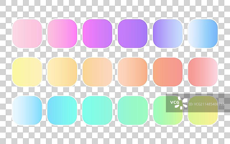 粉彩色渐变色合集图片素材
