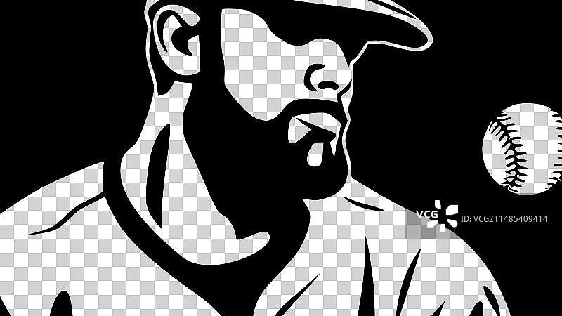 黑白棒球图片素材