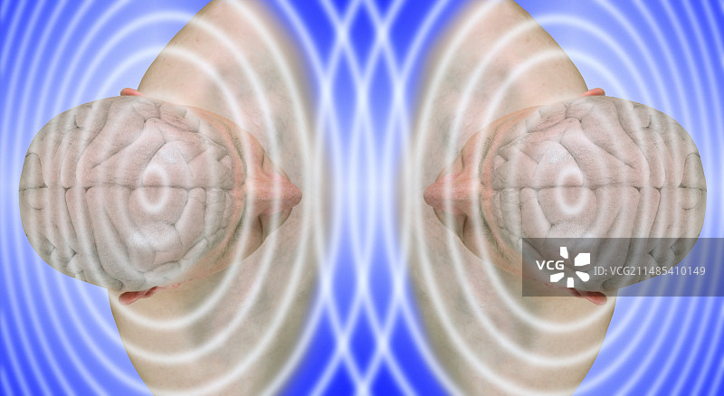 心灵感应概念图图片素材