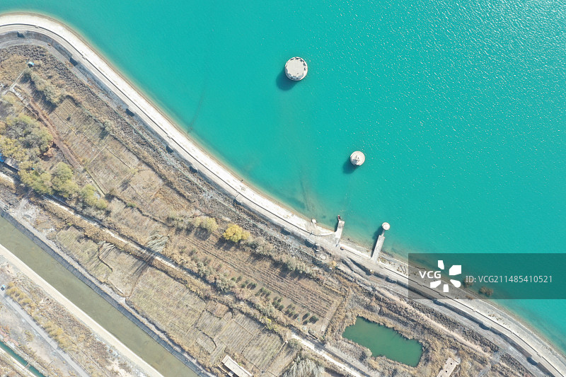 新疆农三师图木舒克小海子水库景观图片素材