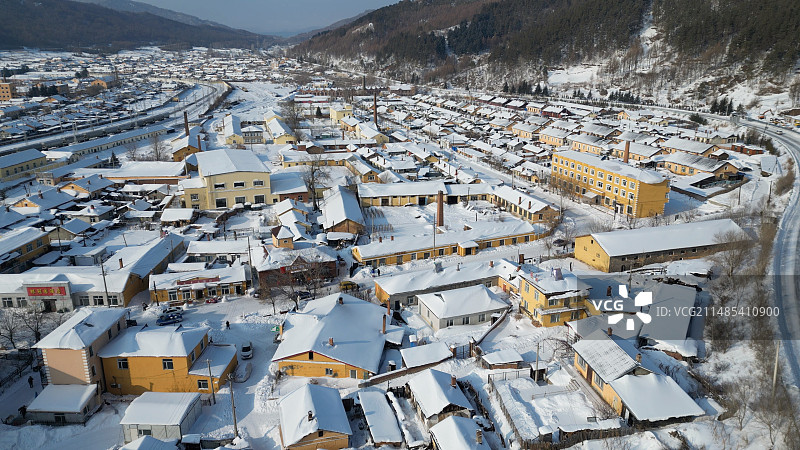 横道河子 雪景图片素材