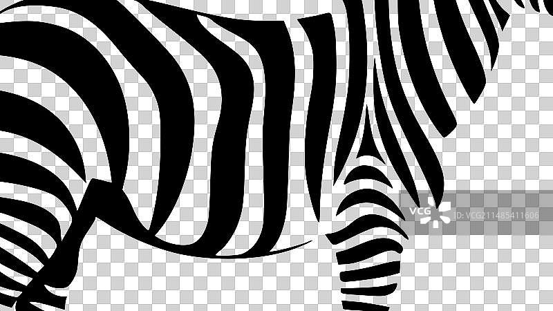 斑马 - 简约扁平风格标志图片素材