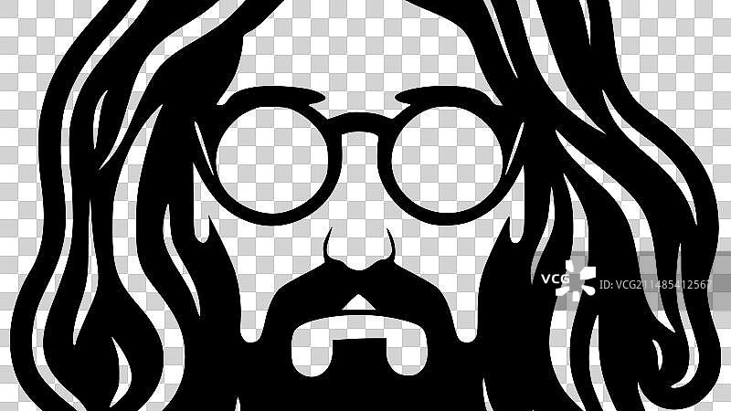 简约的嬉皮士风轮廓图片素材