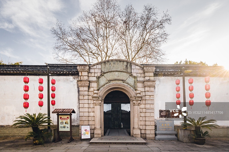 浙江湖州南浔古镇的丝业会馆（大运河丝业会馆及丝商建筑)图片素材