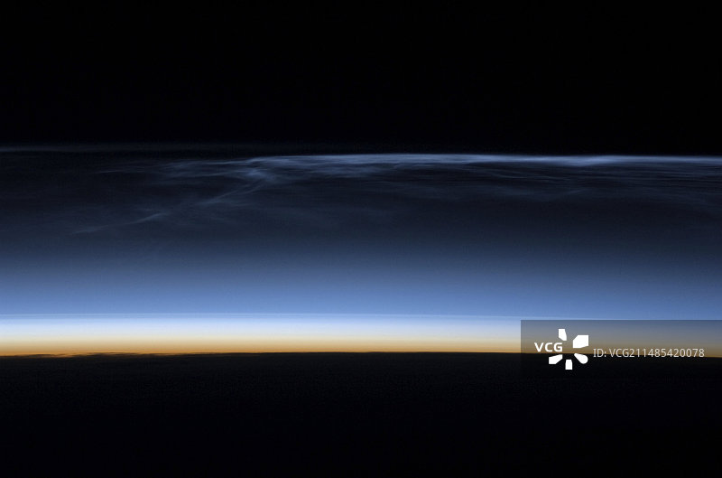 极地中层云，国际空间站图像图片素材