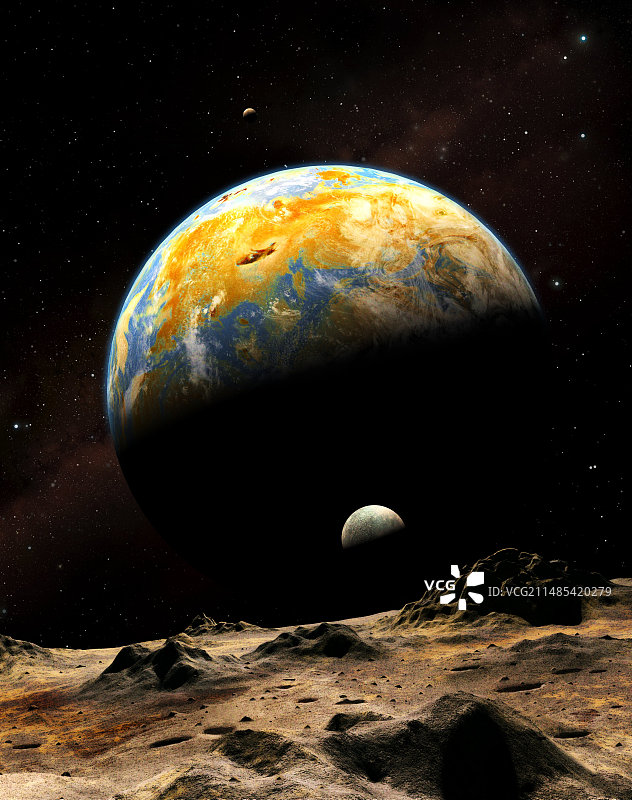 Gliese 581c系外行星艺术图图片素材