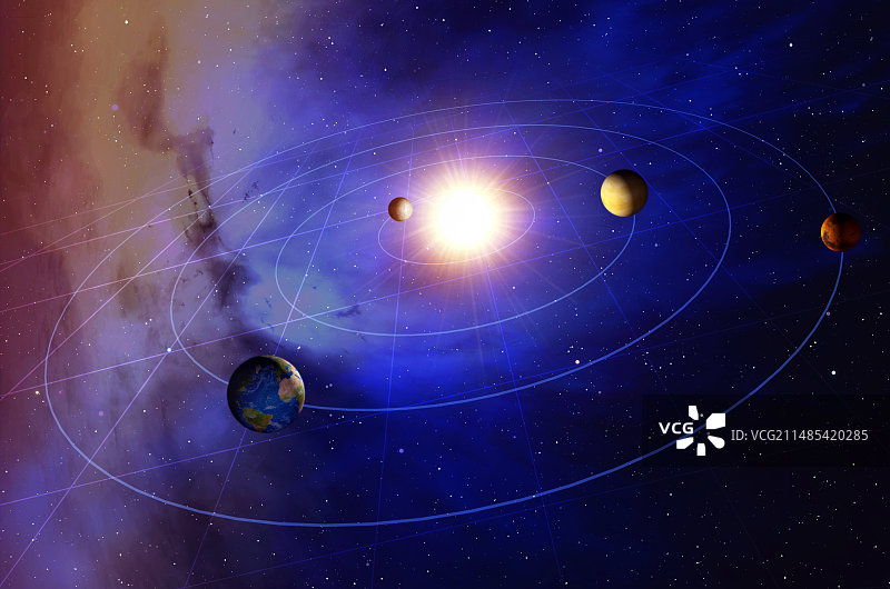 太阳系内部行星艺术图图片素材
