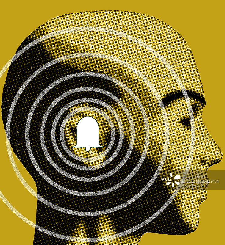 耳鸣概念图图片素材