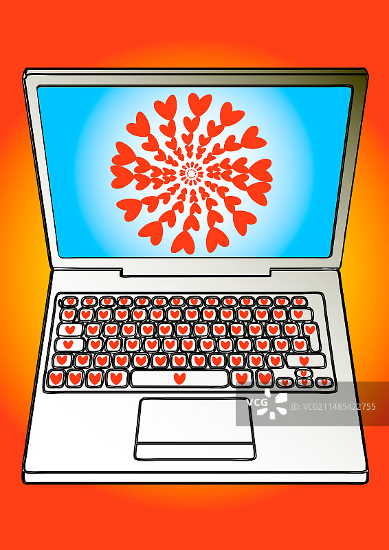 互联网约会概念图图片素材