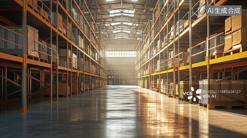 【AI数字艺术】工厂仓库货架上的空座位图片素材