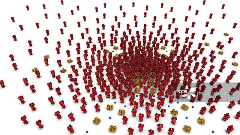 流感病毒粒子蛋白组装，艺术作品图片素材