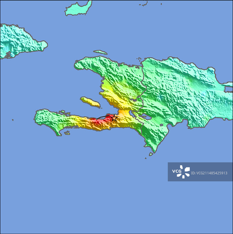 2010年海地地震强度图图片素材