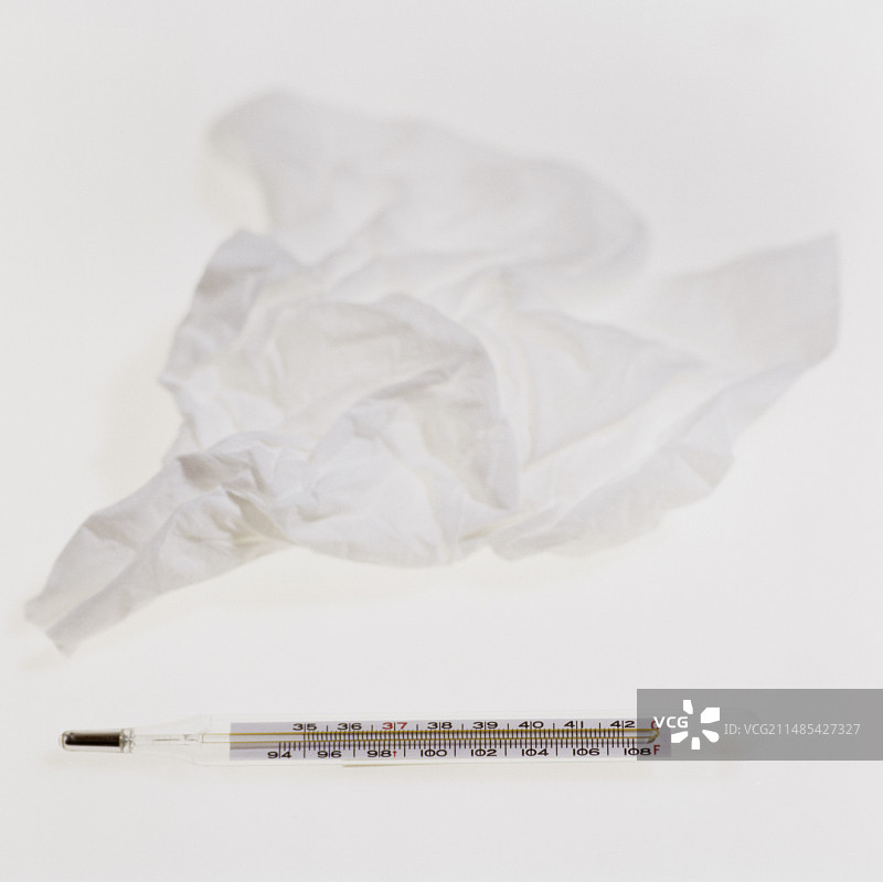 纸巾和温度计图片素材