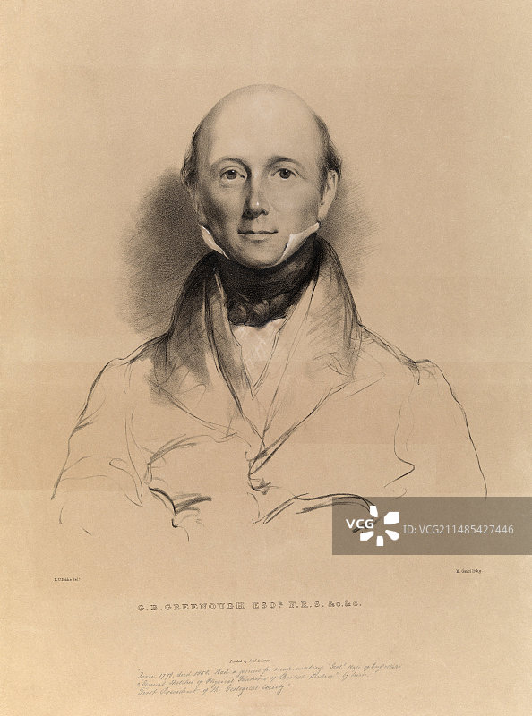 乔治·格林诺，英国地质学家图片素材