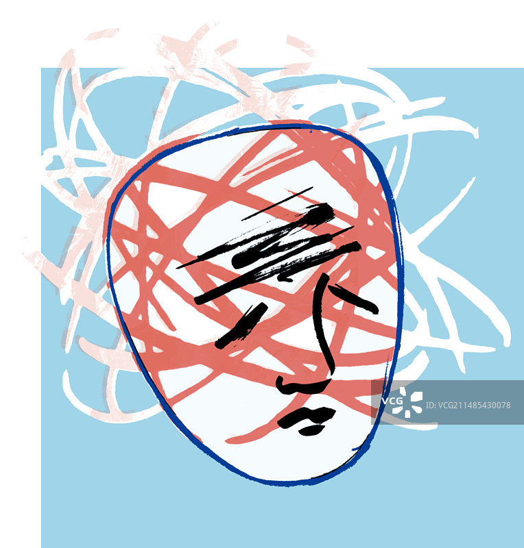 精神崩溃概念艺术作品图片素材