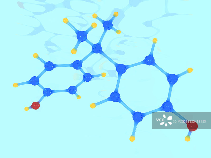 有机污染物分子：双酚A图片素材