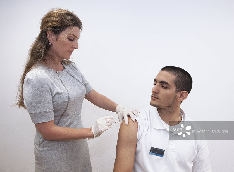 猪流感疫苗接种图片素材