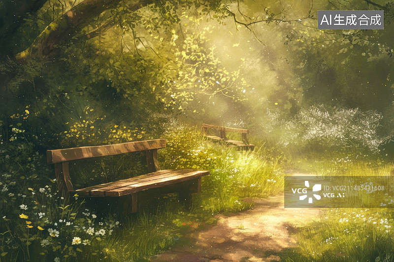 【AI数字艺术】春天唯美插画图片素材