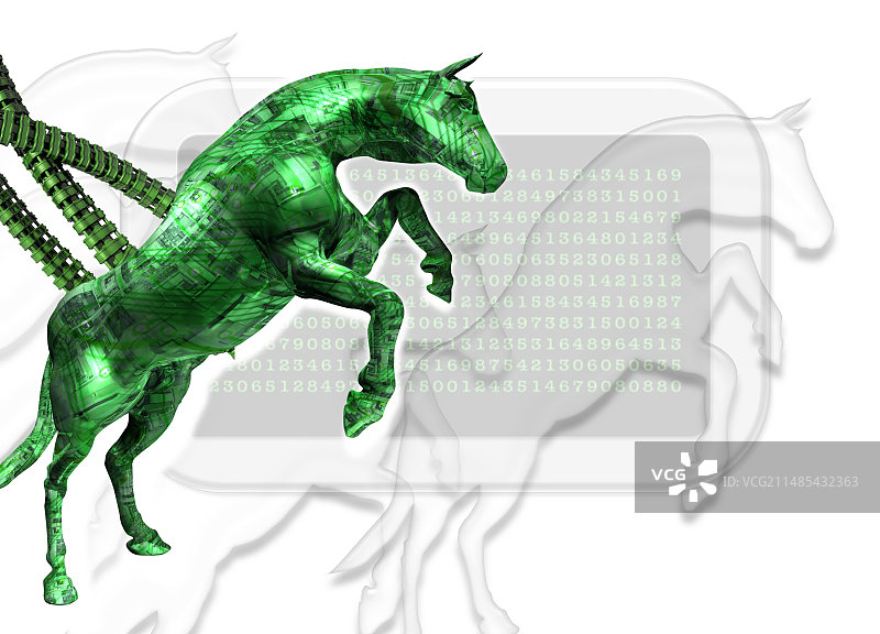 特洛伊木马概念艺术作品图片素材