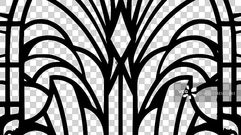 彩色玻璃 - 黑白图片素材