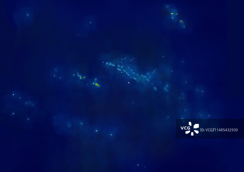 法属波利尼西亚卫星图像图片素材