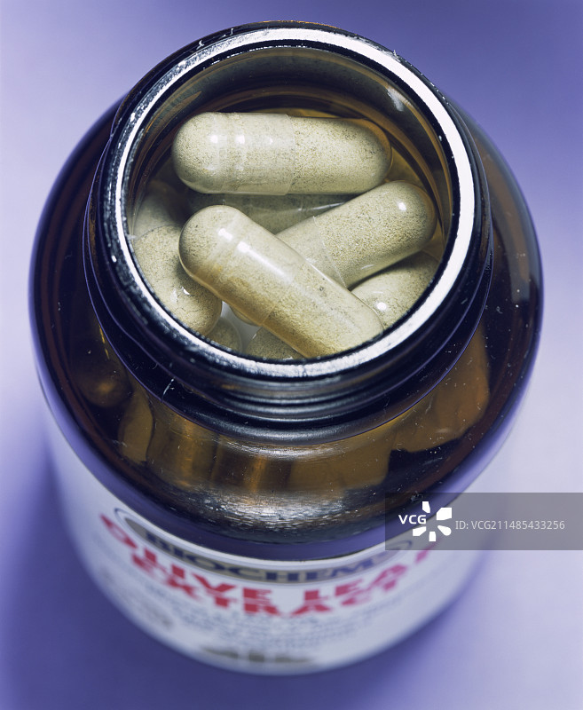 橄榄叶提取物片剂图片素材