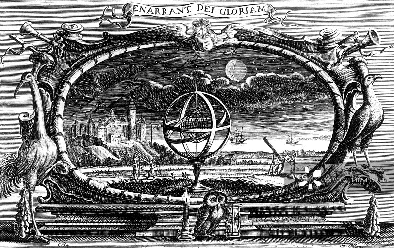 1656年的日食图片素材