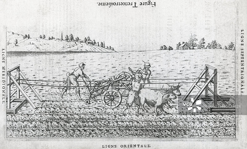 16世纪的机械犁艺术作品图片素材