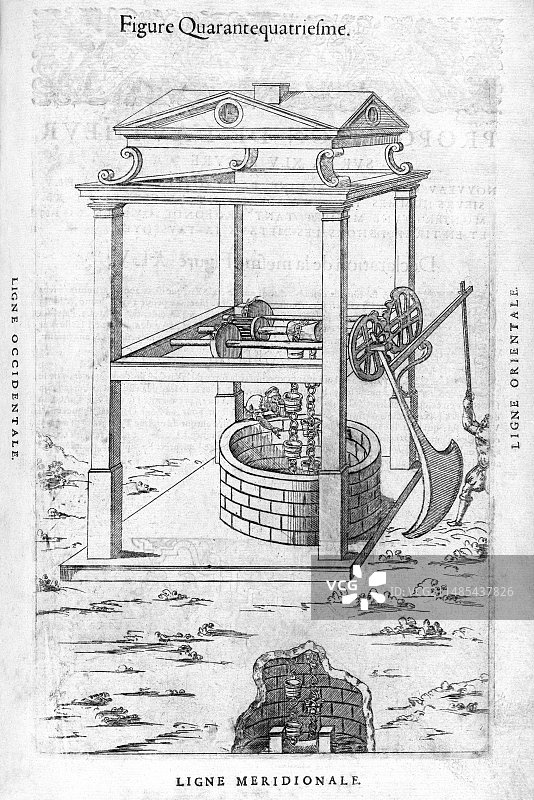 16世纪的滑轮系统艺术品图片素材