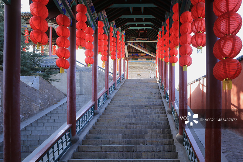 太原市永祚寺精美别致的建筑图片素材