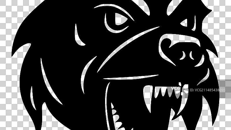 狗-黑白孤立的图标图片素材