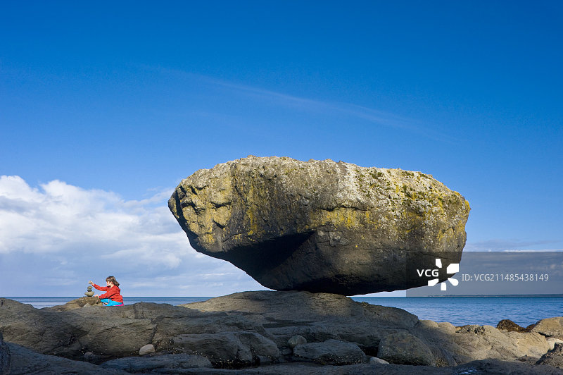 不列颠哥伦比亚省的平衡石图片素材