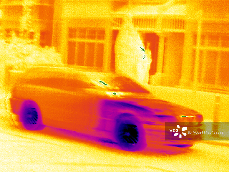 汽车热成像图图片素材