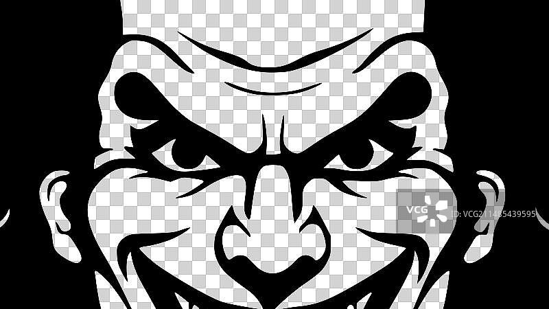 小丑高品质Logo，适合T恤图片素材