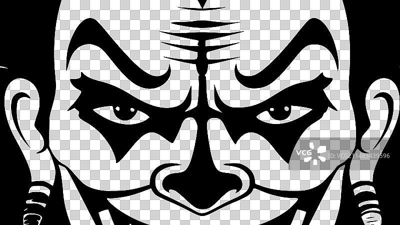 小丑 - 简约剪影图片素材