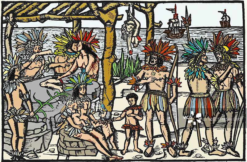 新世界人的早期照片图片素材