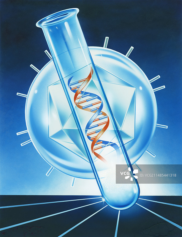 病毒DNA研究图片素材