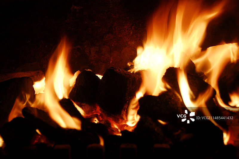 煤炭燃烧图片素材
