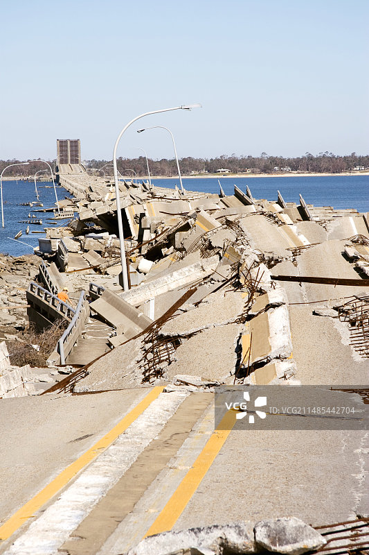 2005年卡特里娜飓风破坏图片素材