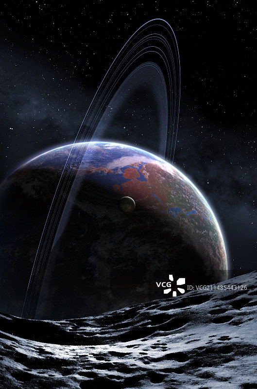 可居住的外星行星，艺术作品图片素材