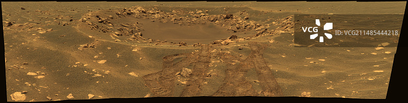 火星弗拉姆陨石坑图片素材