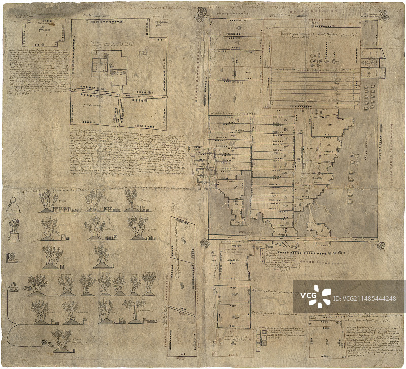 16世纪的阿兹特克地图图片素材