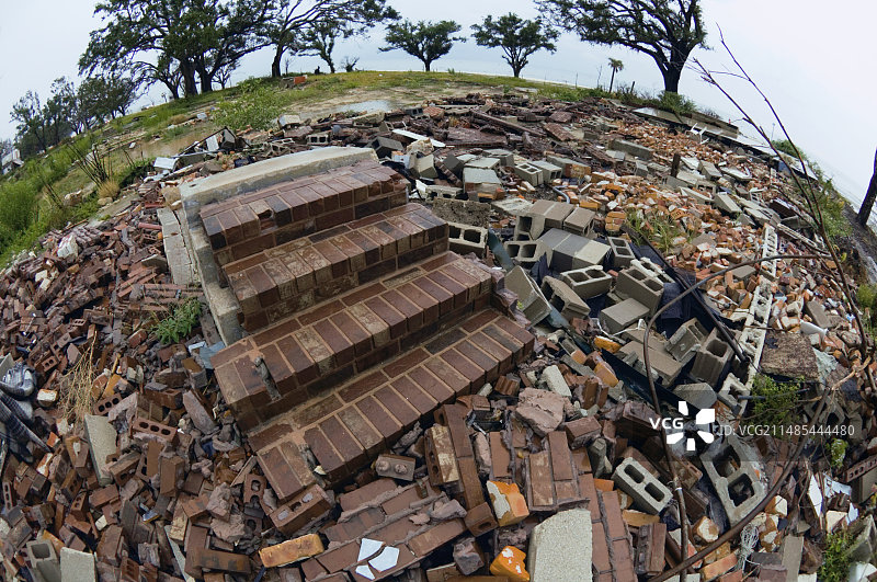 2006年卡特里娜飓风破坏景象图片素材