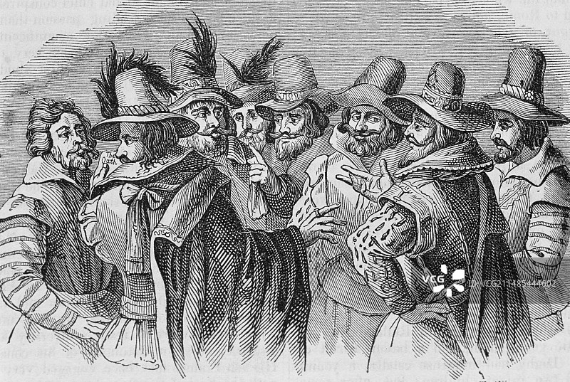 17世纪的火药阴谋家图片素材