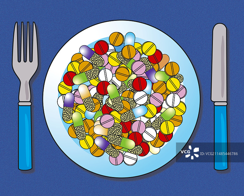 盘子里的药丸图片素材