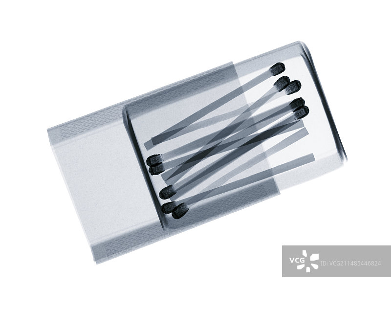 一盒火柴X光透视图片素材