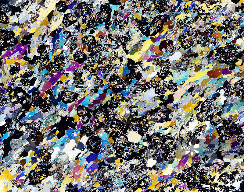 逆行榴辉岩显微照片图片素材