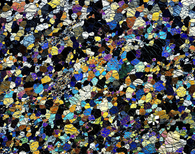 橄榄岩石的光学显微照片图片素材